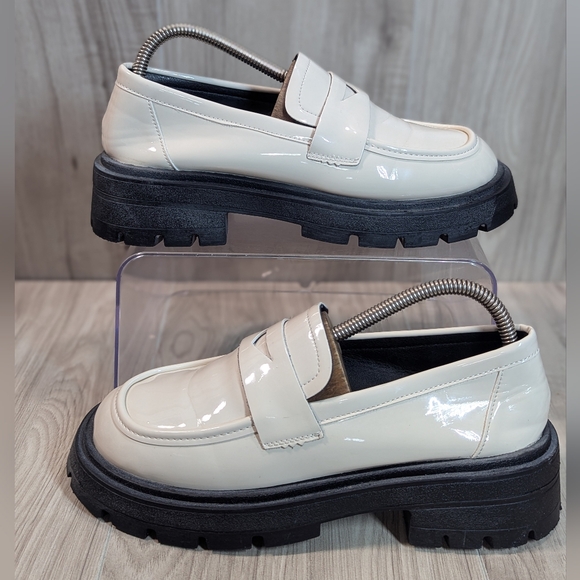 Women's Chunky Loafers Shoes Size 8 Platform - Picture 1 of 10